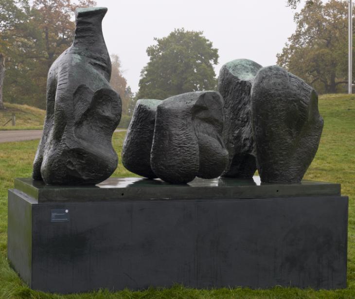 Henry Moore Om Ch Three Piece Reclining Figure No Cast