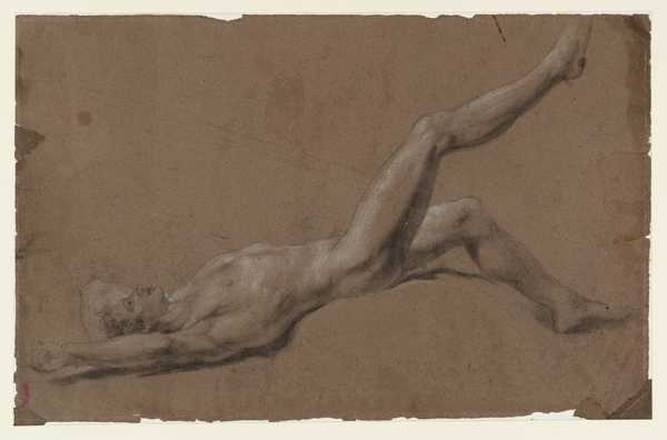 A Supine Male Nude With One Leg Raised Joseph Mallord William Turner