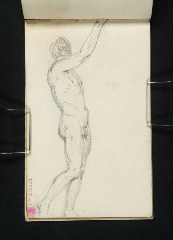 A Nude Man Standing In Right Profile Arm Upraised Joseph Mallord