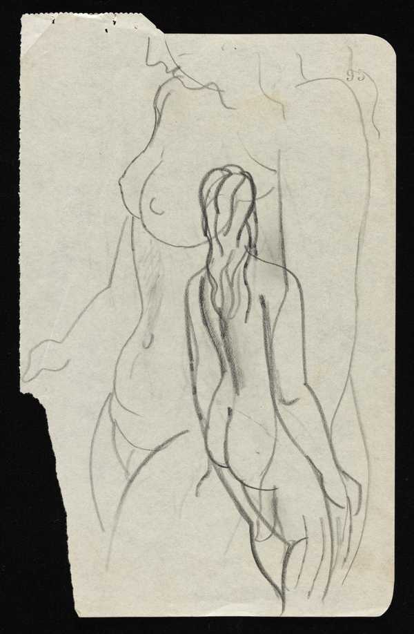 Sketches Of Overlapping Nude Female Figures Bernard Meninsky