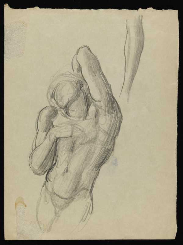 Sketches Of A Standing Male Nude Legs And A Torso Bernard Meninsky