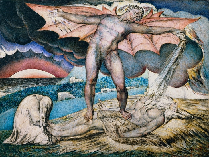 William Blake 'Satan Smiting Job with Sore Boils' c.1826