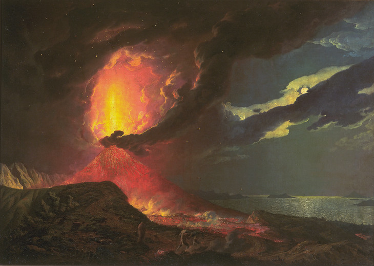 Joseph Wright of Derby 'Vesuvius in Eruption, with a View over the Islands in the Bay of Naples' c.1776-80