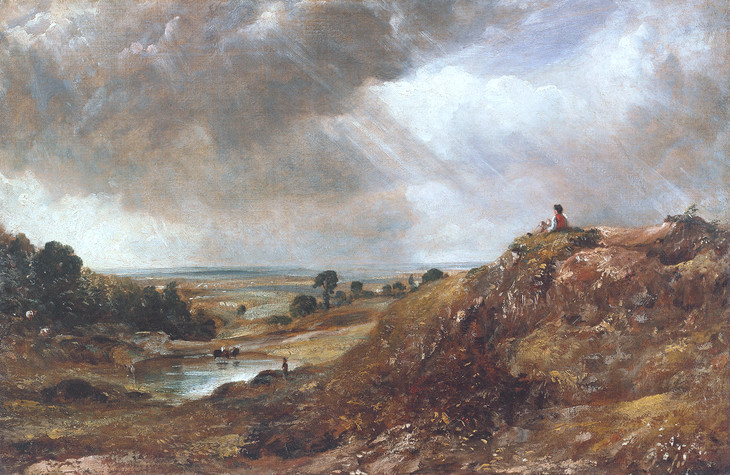 John Constable 'Branch Hill Pond, Hampstead Heath, with a Boy Sitting on a Bank' circa 1825