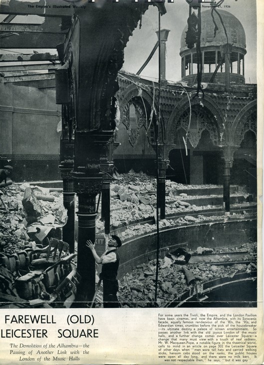 Demolition of the Alhambra Theatre of Varieties 21 November 1936