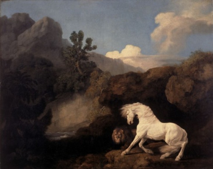 George Stubbs 'White Horse Frightened by a Lion' 1770