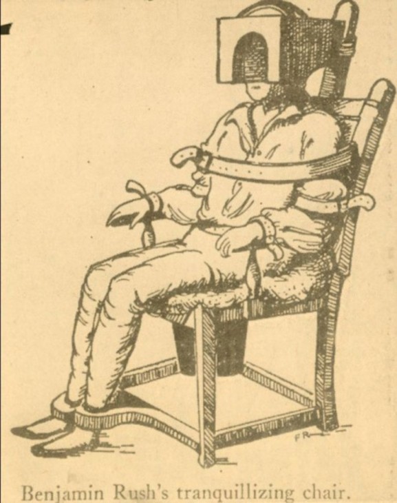 Benjamin Rush ''Tranquillizing' Chair' 1811