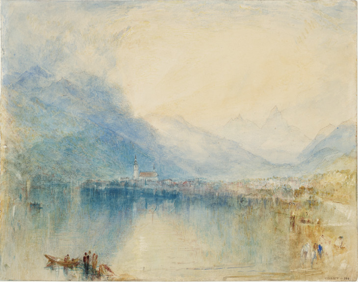 Joseph Mallord William Turner 'Arth, on the Lake of Zug. Early Morning: Sample Study' c.1842-3