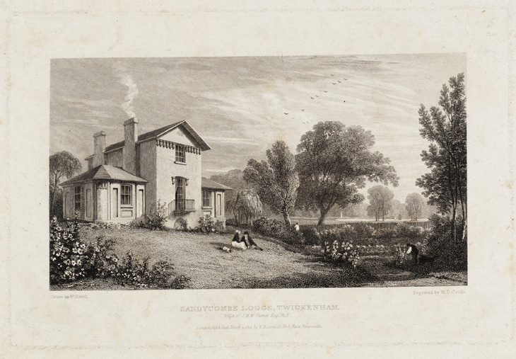 William Havell 'Sandycombe Lodge, Twickenham, Villa of J.M.W. Turner, engraved by W.B. Cooke' published 1814