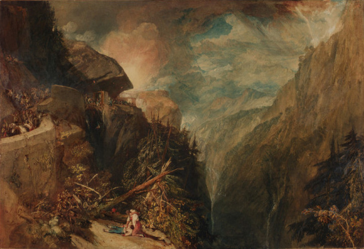 Joseph Mallord William Turner 'The Battle of Fort Rock, Val d'Aouste, Piedmont, 1796' exhibited 1815