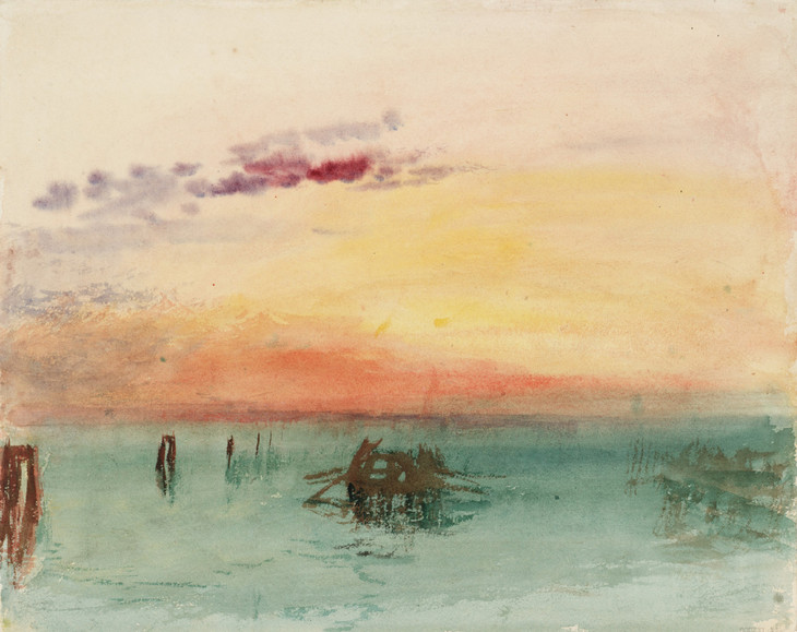 Joseph Mallord William Turner 'Venice: Looking across the Lagoon at Sunset' 1840