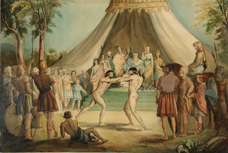 Sir John Everett Millais 'The Wrestlers' c.1840–1