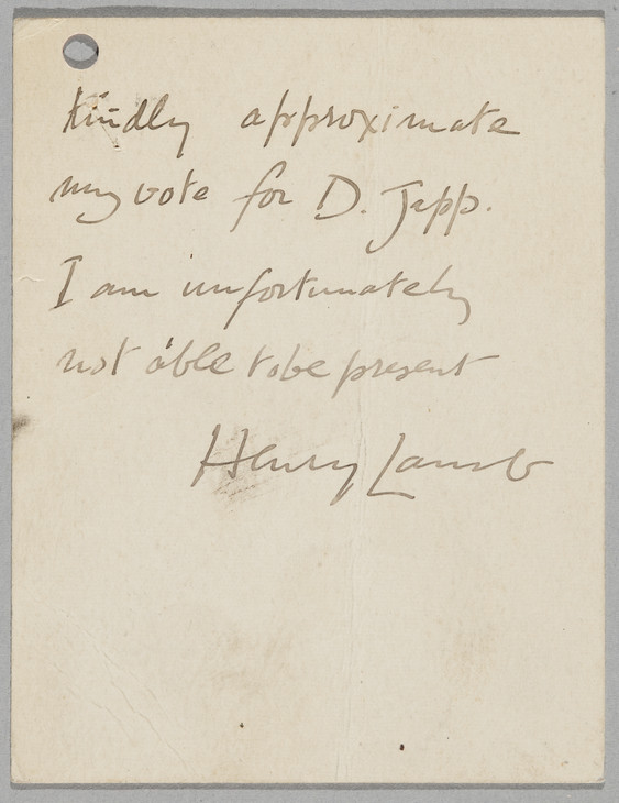 Henry Lamb 'Postcard to Spencer Gore' 6 December 1913