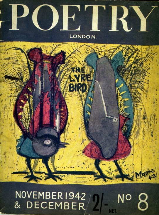 Cover of Poetry London magazine designed by Henry Moore 1942