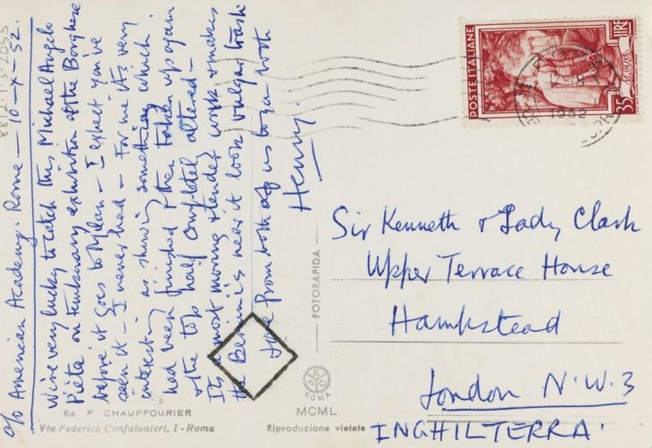 Henry Moore 'Postcard to Sir Kenneth and Lady Clark' c.1952