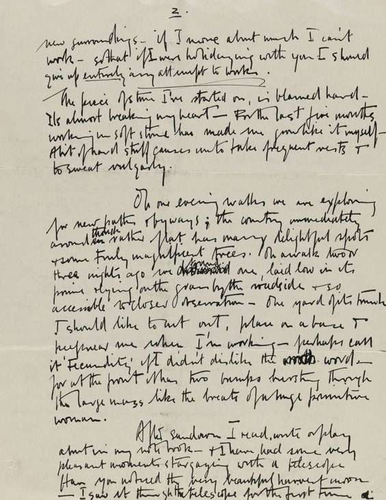 Henry Moore 'Letter to Cecilia Sempill' 26 August 1927