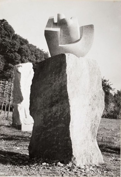 Photograph of Henry Moore's Sculpture 1937, taken at Burcroft