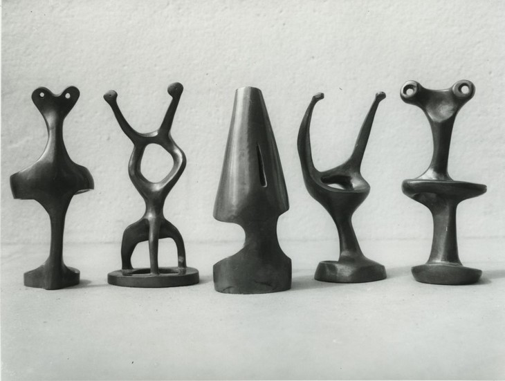 Henry Moore 'Five Figures: Interiors for Helmets' 1950