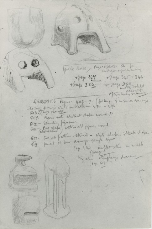 Henry Moore 'Ideas for Sculpture and Artist's Notes' 1937