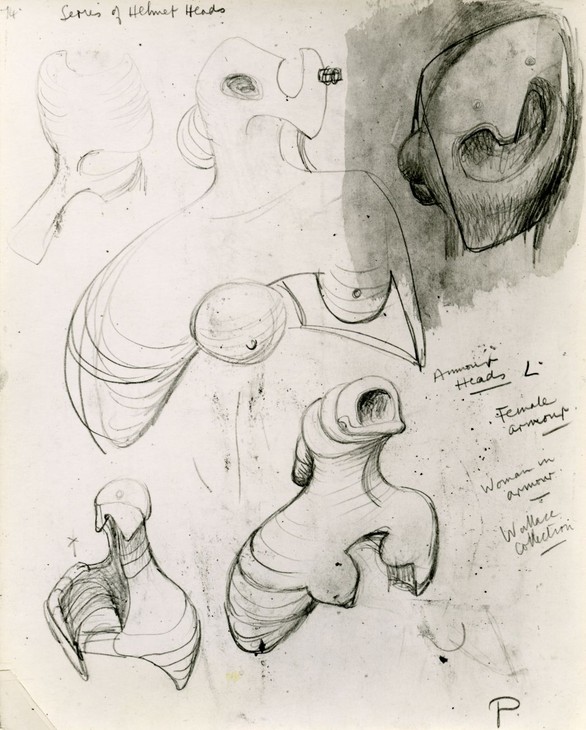 Henry Moore 'Series of Helmet Heads' c.1950–1
