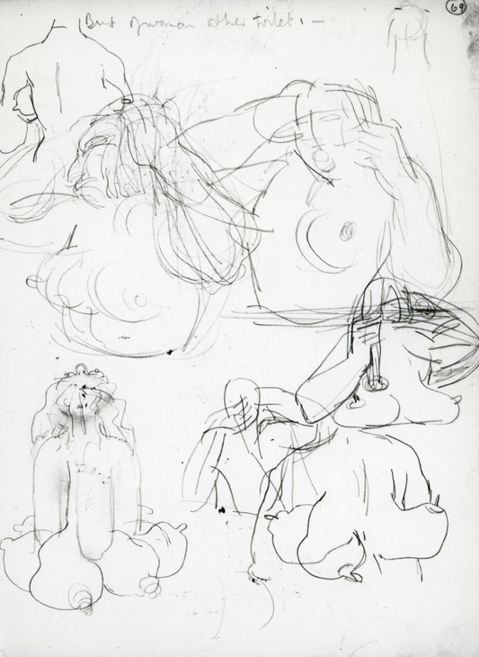 Henry Moore 'Studies on the Theme of Bust of a Woman at Her Toilet' 1925