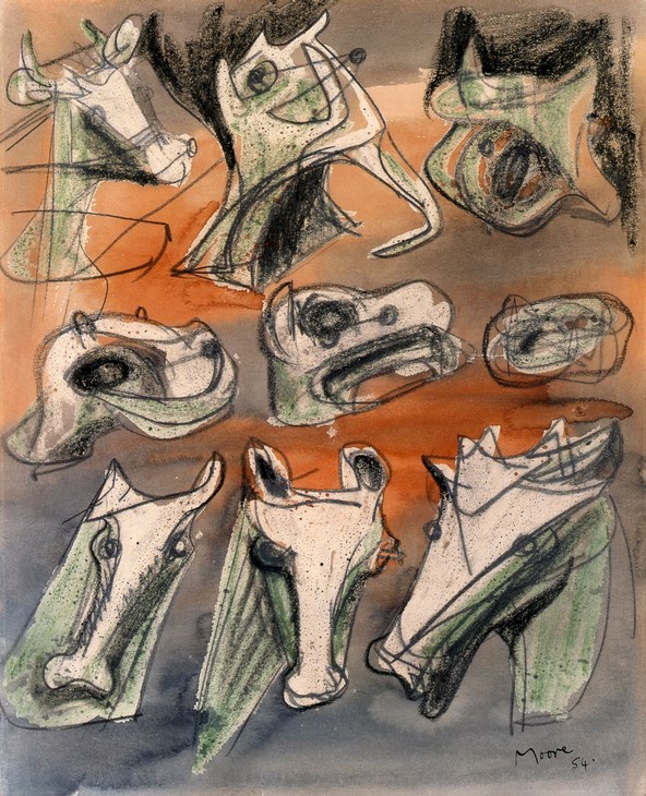 Henry Moore 'Animal Heads' c.1950