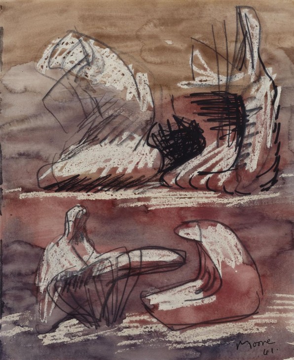 Henry Moore 'Two Reclining Figures' 1961
