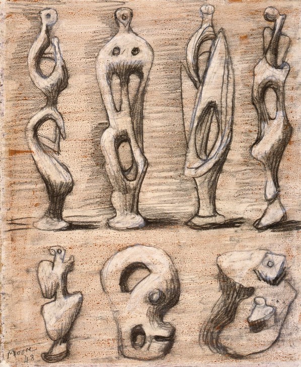 Henry Moore 'Standing Figures and Ideas for Sculptures' 1948