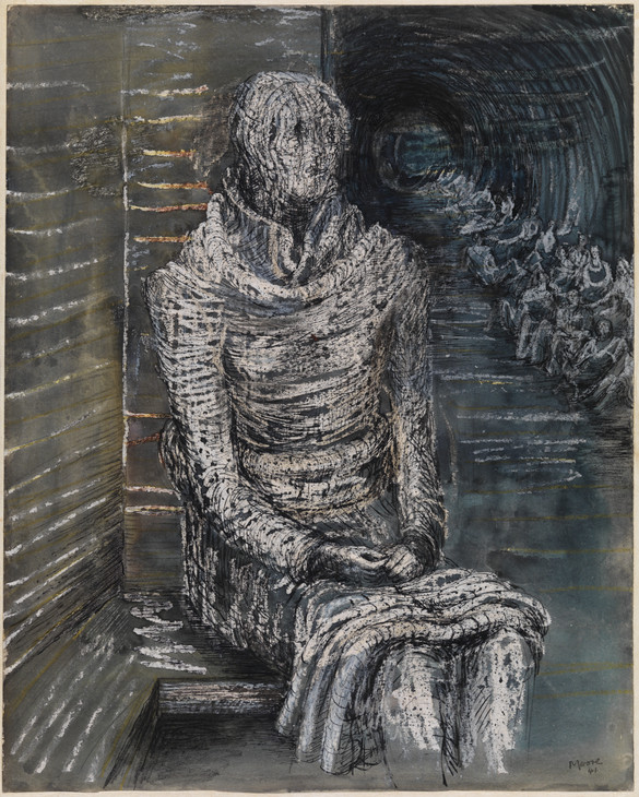 Henry Moore OM, CH 'Woman Seated in the Underground' 1941