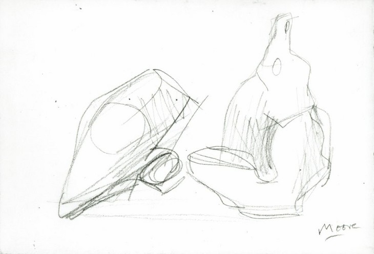 Henry Moore 'Two Piece Reclining Figure' 1959