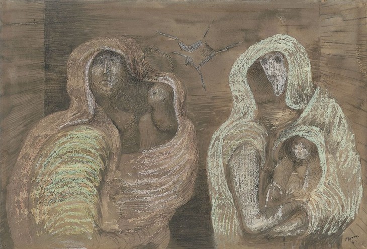Henry Moore 'Two Mothers Holding Children' 1941