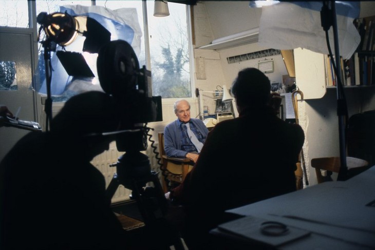 Gemma Levine 'Henry Moore in the Gildmore Graphic Studio during the making of a film on his drawings by John Read for the BBC, 8 March 1978'