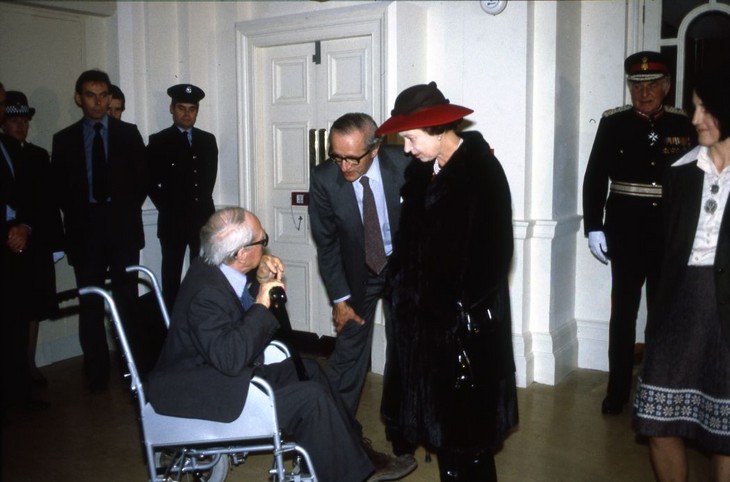 Gemma Levine 'Henry Moore meeting Queen Elizabeth II at the opening of the Moore Sculpture Gallery at Leeds City Art Gallery, 26 November 1982'