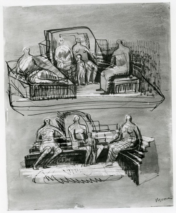 Henry Moore ''Figures on Steps'' 1956