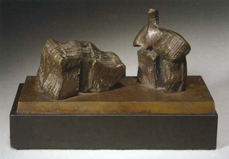 Henry Moore 'Two Piece Reclining Figure: Maquette No.1' 1960