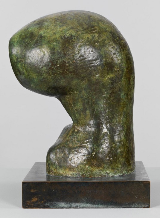 Henry Moore 'Helmet Head No.4: Interior-Exterior 1963, cast date unknown (side view)'