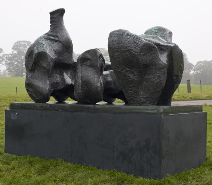 Henry Moore 'Three-Piece Reclining Figure No.1' 1961–2, cast date unknown