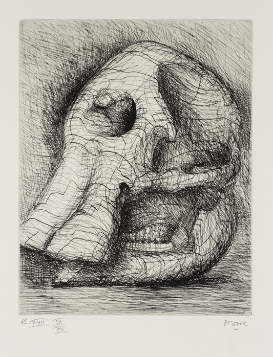 Henry Moore OM, CH 'Elephant Skull Plate XVII' 1969