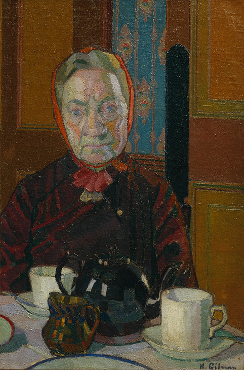 Harold Gilman 'Mrs Mounter at the Breakfast Table' exhibited 1917