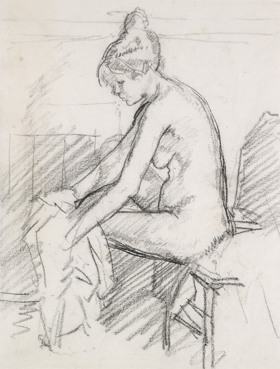 Harold Gilman 'Study of a Nude Female, Seated, Drying her Right Foot' Not dated