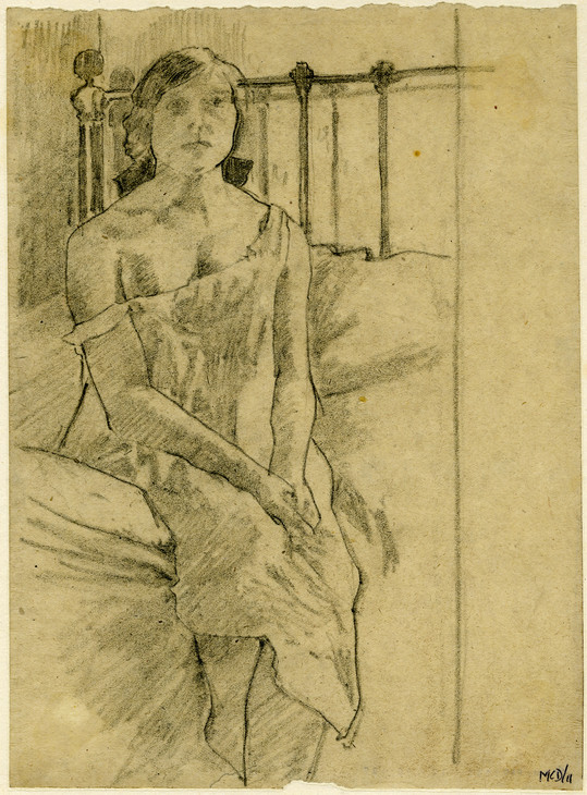 Malcolm Drummond 'A Woman Seated on a Bed, Her Hands Crossed' Not dated