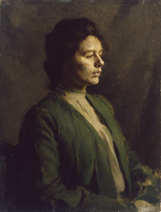 Philip Dadd 'Portrait of a Woman Wearing a Green Jersey' 1903