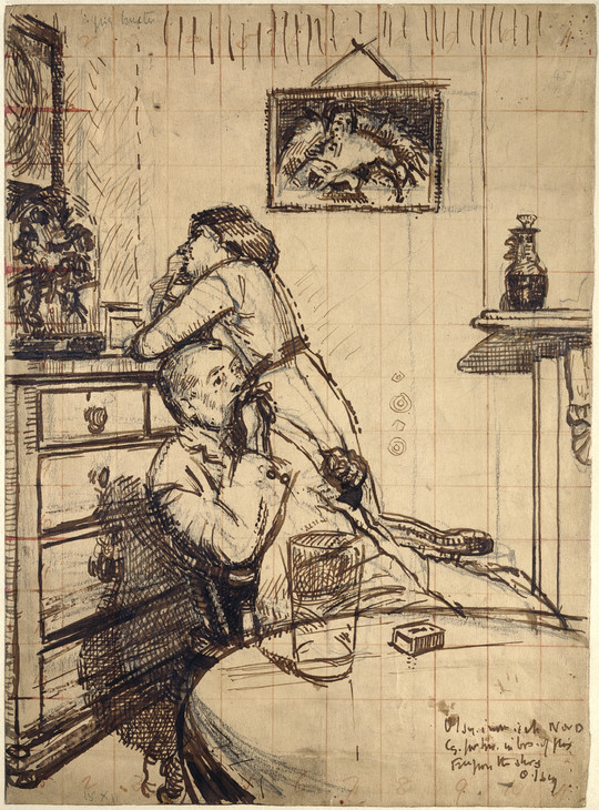 Walter Richard Sickert 'Study for ‘Ennui’: Hubby and Marie' c.1913