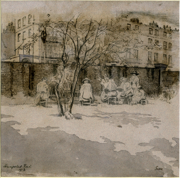 Sylvia Gosse 'The Garden, Rowlandson House, with Students at Sickert's School' 1912