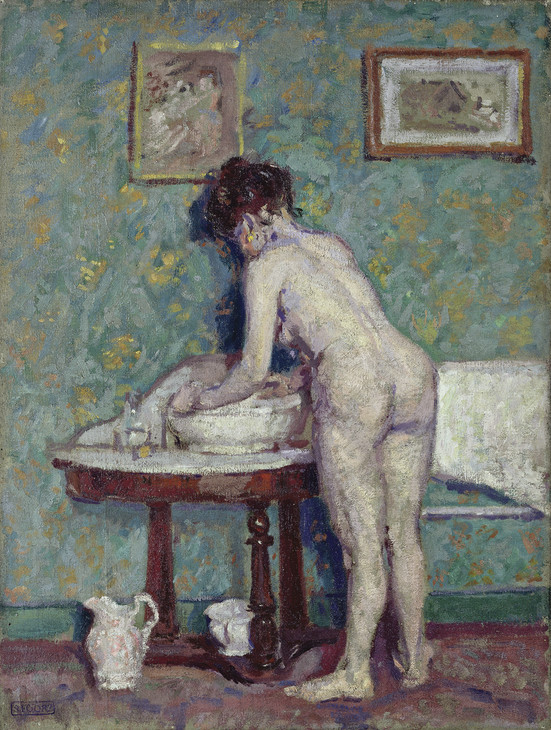 Spencer Gore 'Interior with Nude Washing' 1907