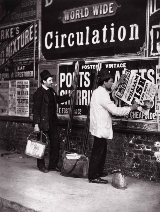 John Thomson 'Street Advertising, from 'Street Life in London'' 1877–8