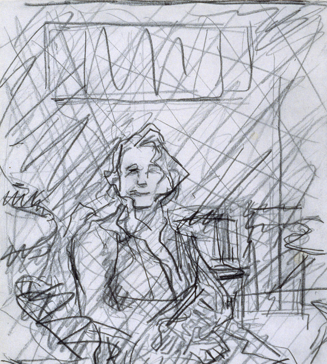 Frank Auerbach 'Sketch from Sickert's `Lady Martin'' circa 1977-83