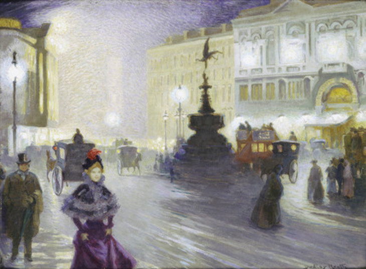 Ernest Dudley Heath 'Piccadilly Circus at Night' 1893