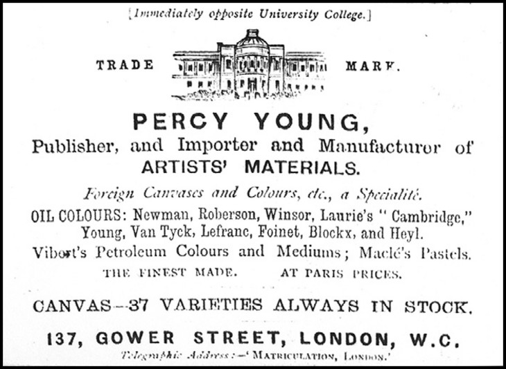 Percy Young advertisement 1895–6