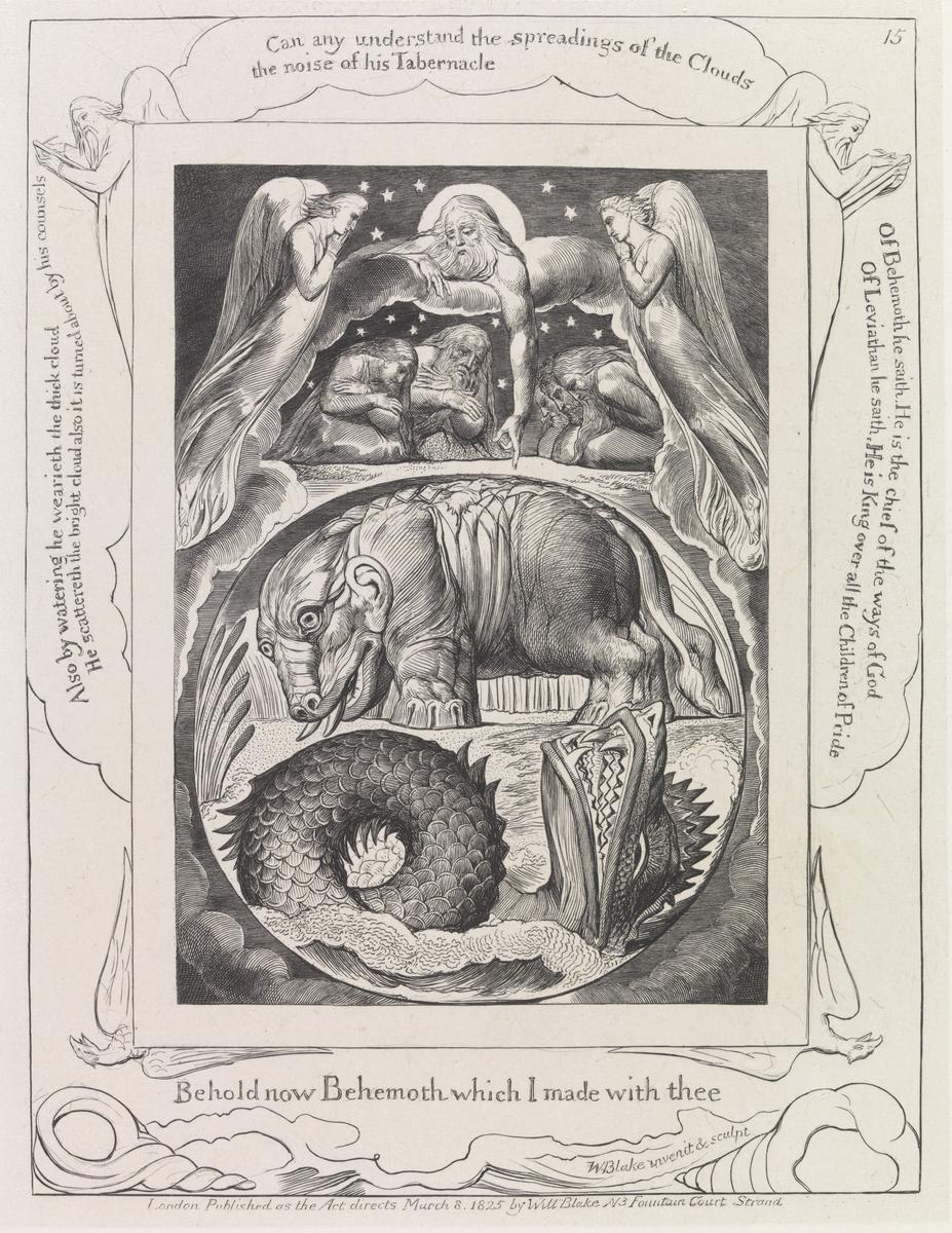 Behemoth and Leviathan', William Blake, 1825, reprinted 1874 | Tate